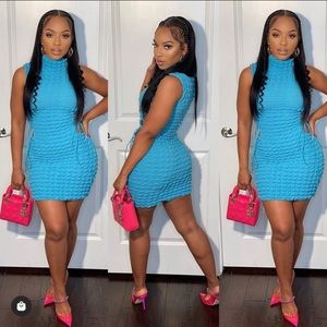 Turquoise bodycon dress